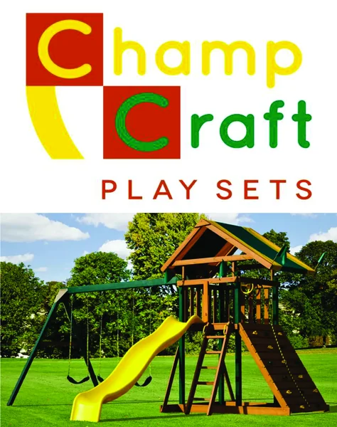ChampCraft playset catalog cover showing a wooden tower and slide